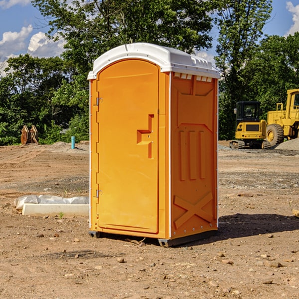 how often are the porta potties cleaned and serviced during a rental period in Grove City Florida